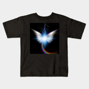 White wings and rainbow Kids T-Shirt